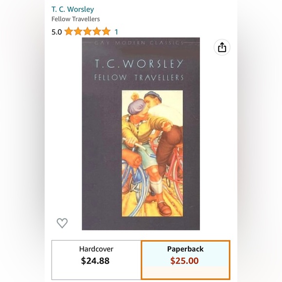 Book in title fellow, travelers, by TC Worsley. Great condition gay men’s press - Picture 1 of 5